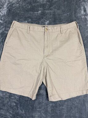 Nautica Mens Classic Fit Beige Chino Shorts Size 40W  Casual Summer Wear